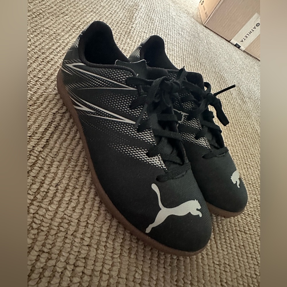 Kids Puma Black Indoor Soccer Shoes
